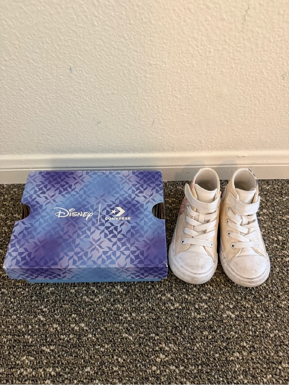 Converse x Disney Elsa Kids White High-Top Sneakers